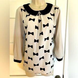 LC Lauren Conrad Bow Tie Blouse